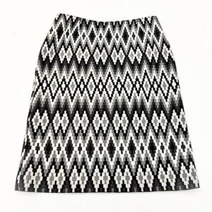 Michael Kors Geometric Print Heavyweight 100% Wool Pencil Skirt Size 10